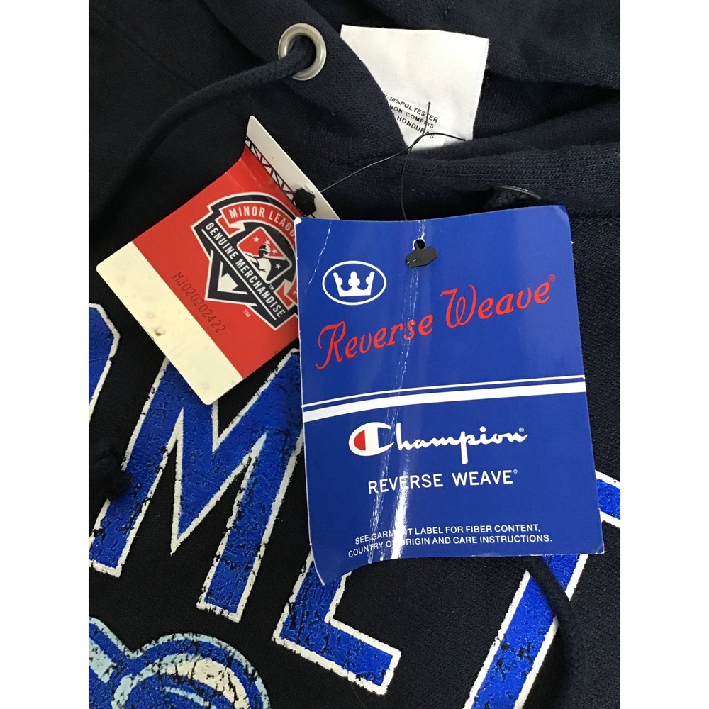 Champion Men's Navy Reverse Weave Oklahoma City Comets‎ MiLB Hoodie Size L NWT - Picture 4 of 6